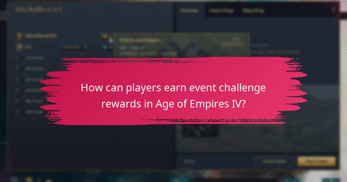 How can players earn event challenge rewards in Age of Empires IV?