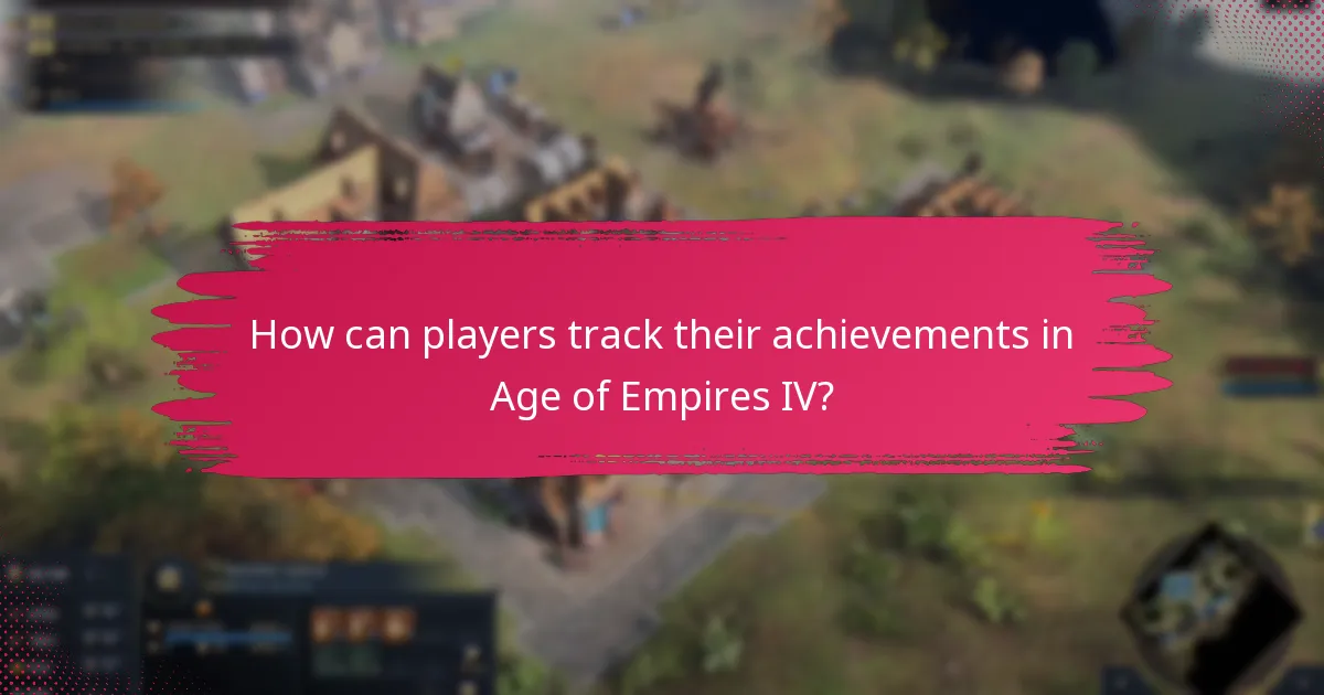 How can players track their achievements in Age of Empires IV?