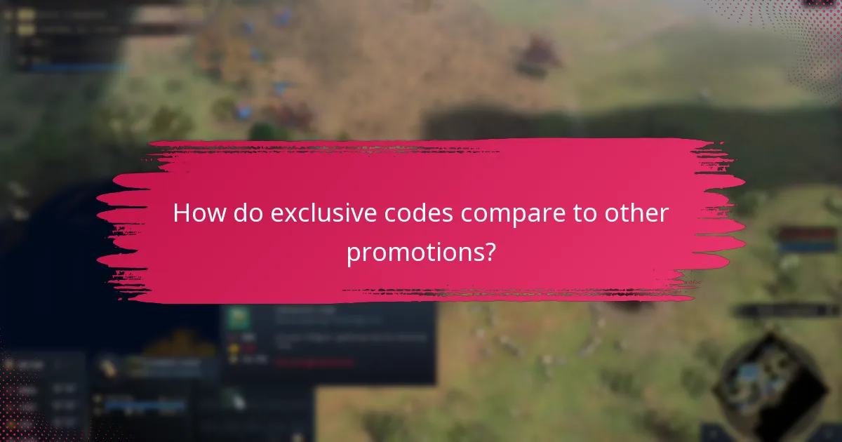 How do exclusive codes compare to other promotions?