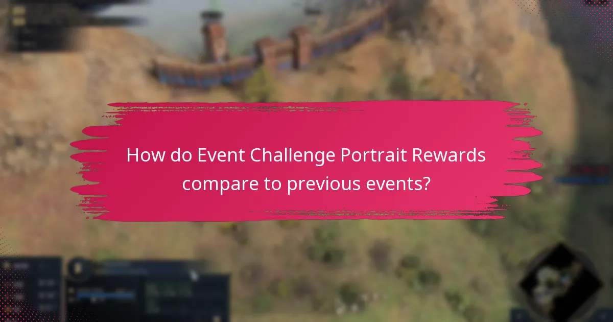 How do Event Challenge Portrait Rewards compare to previous events?