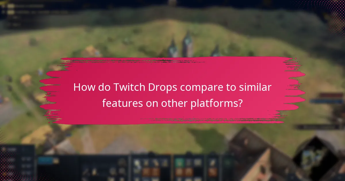 How do Twitch Drops compare to similar features on other platforms?