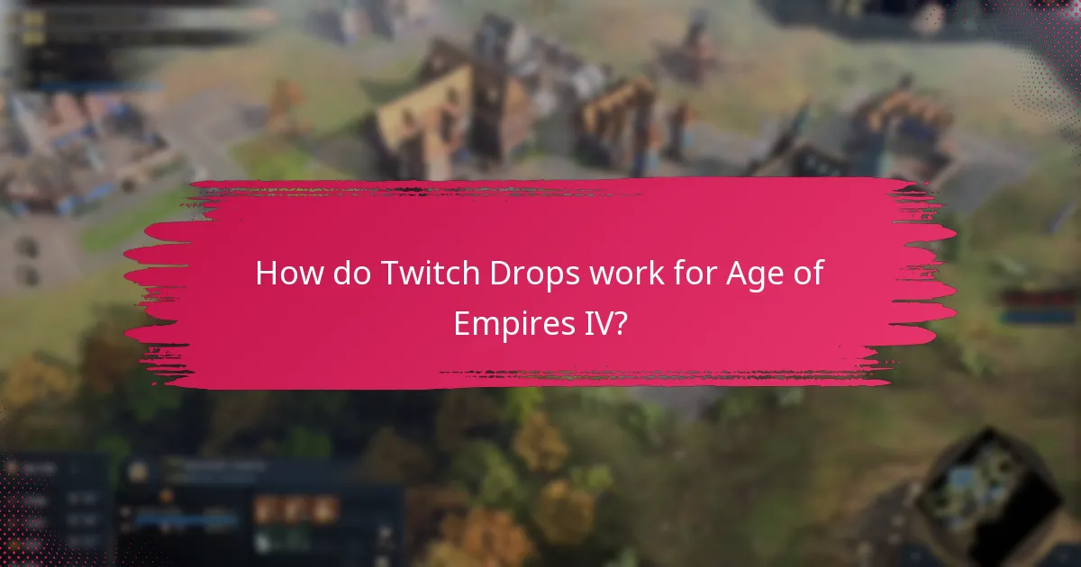 How do Twitch Drops work for Age of Empires IV?