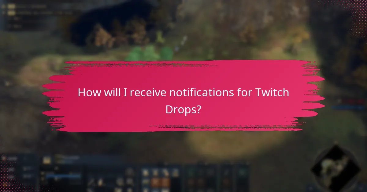 How will I receive notifications for Twitch Drops?