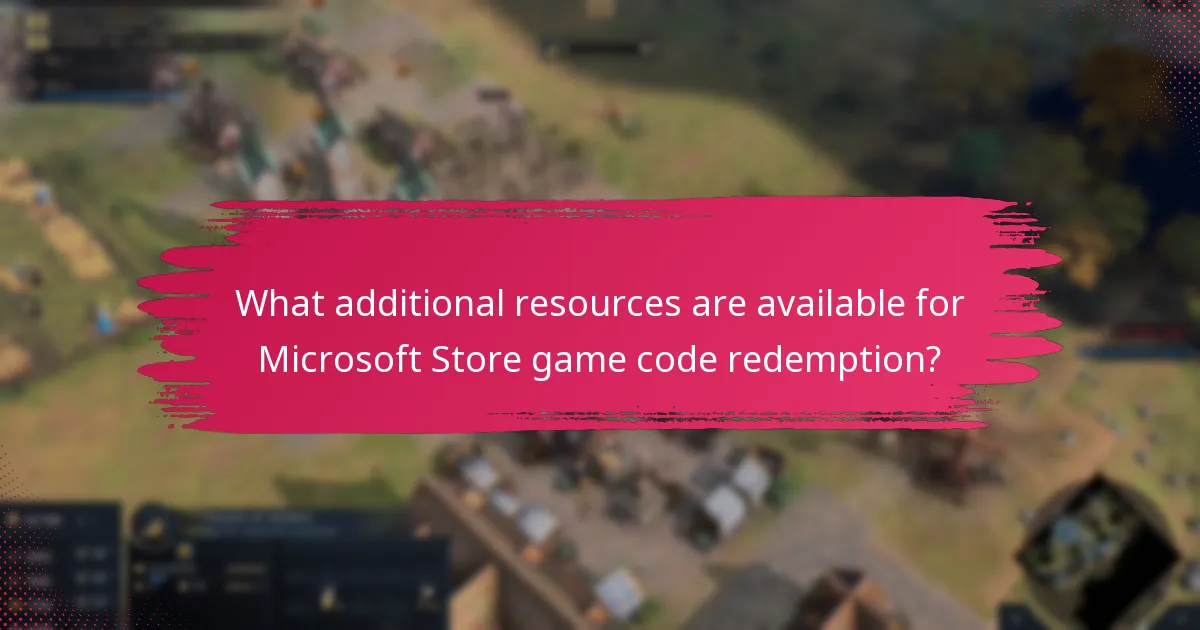 What additional resources are available for Microsoft Store game code redemption?