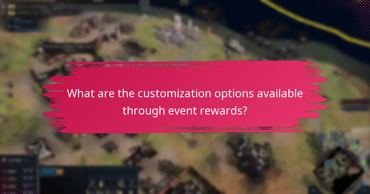 What are the customization options available through event rewards?