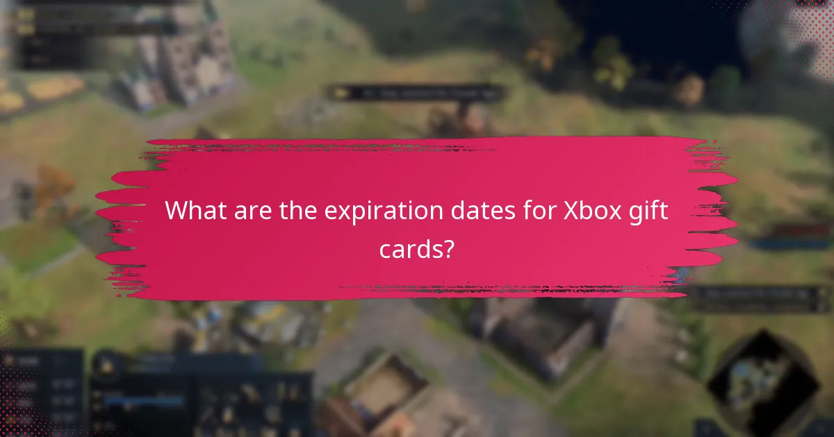 What are the expiration dates for Xbox gift cards?