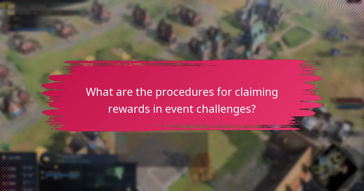 What are the procedures for claiming rewards in event challenges?