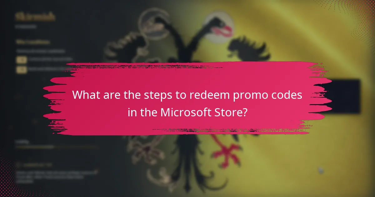 What are the steps to redeem promo codes in the Microsoft Store?