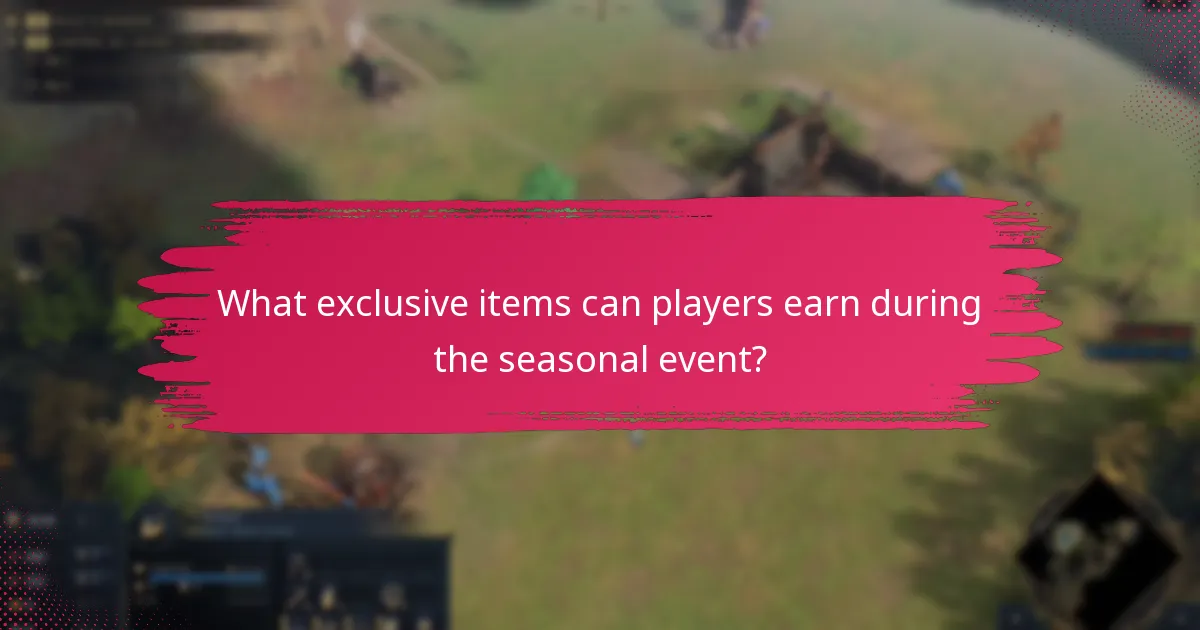 What exclusive items can players earn during the seasonal event?