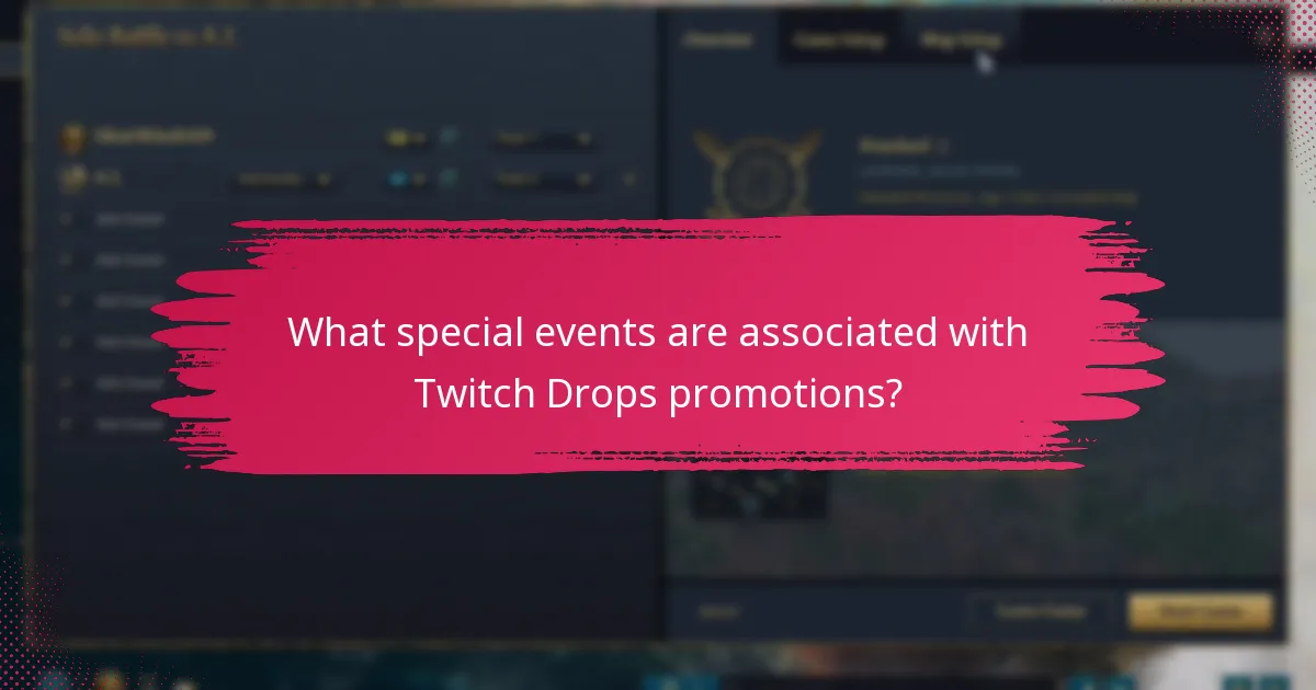 What special events are associated with Twitch Drops promotions?