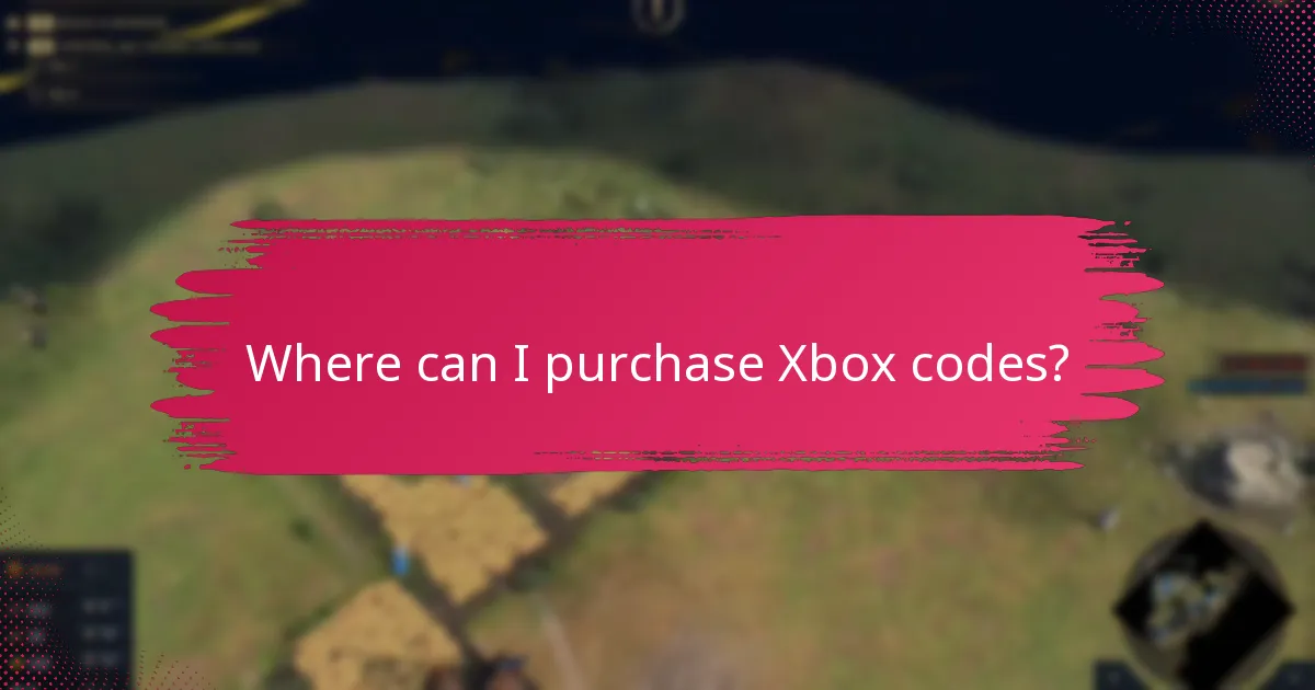Where can I purchase Xbox codes?